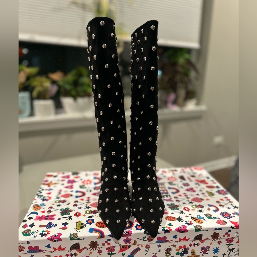 ✨Jeffrey Campbell Studded Knee-High Boots Size 6✨ - Picture 6 of 8